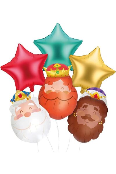 Choice As shower style C 6pcs Kings Balloons King's Head Crown Aluminum Film ...