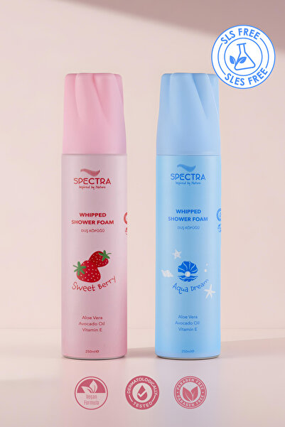 Spectra Care Duş Köpüğü 2'li Avantajlı Set - Çilek & Aqua Dream (Meyvemsi & Ç...