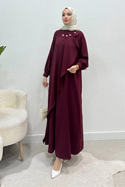 Tesettür Diyarı Rochie Levanur Tesettür din țesătură crep pentru femei, cu gu...