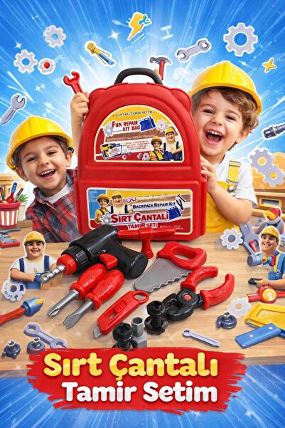 oydaş oyuncak Sırt Çantalı Tamir Setim, Erkek Çocuk Oyuncağı