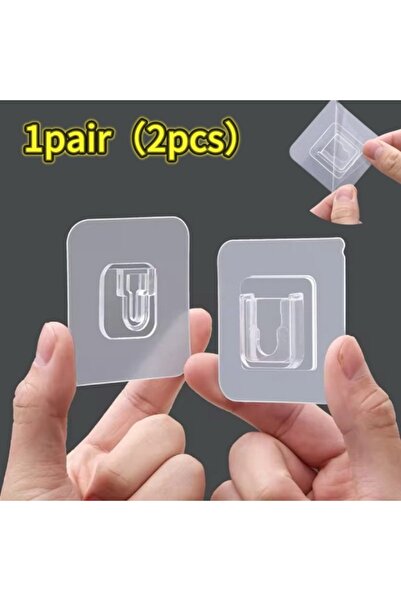 Choice1 20PCS(10Pairs) transparent Double-Sided Self Adhesive Wall Hooks Stro...