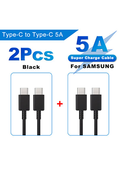Choice كابل من النوع C إلى النوع C بطول 1 متر، قطعتان، أسود، 45 واط، لكابل PD...