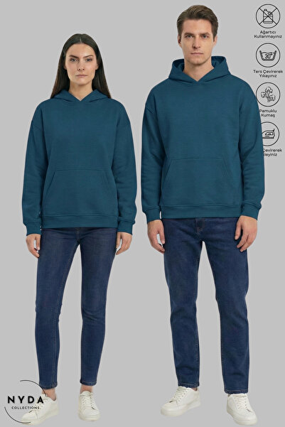 Nyda Collections Dear Couple Combination Hoodie Hooded Fleece-Lined Oversized...