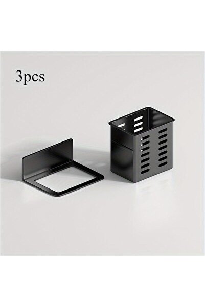 GENERAL 3 قطع، رف تخزين بلاستيكي يثبت الحائط، سهل التركيب، حامل فرشاة ، حامل ...