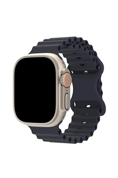 Choice 42mm 44mm 45mm 49mm Black Ocean Silicone Strap For Watch Ultra 1 2 Bre...