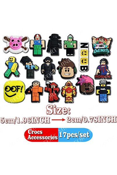 Choice Crocs Charms B 17pcs 17Pcs Roblox Game Collection Charms Sandals Carto...