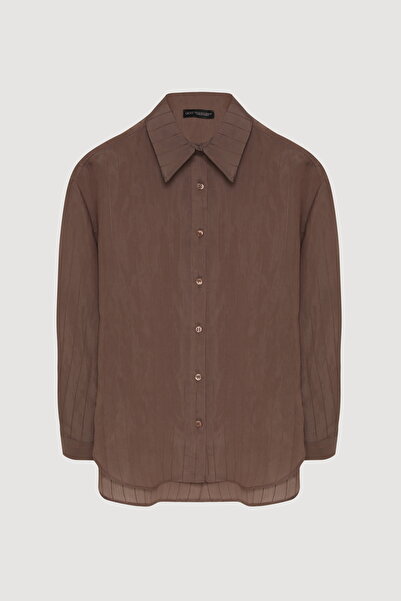 Quzu Pinstripes Buttoned Oversize Shirt