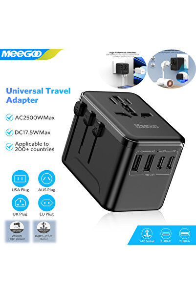 Choice Universal Plug Universal MeeGoo GaN Universal Travel Adapter Worldwide...