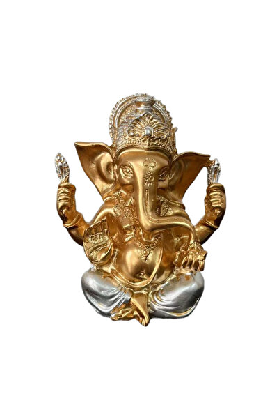 Choice Zl-27 1 Exquisite Indian Ganesha Golden Statue Ornament, a Good Item f...