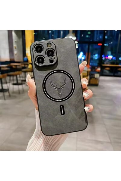 Choice جراب أسود مغناطيسي لهاتف آيفون 15 برو ماكس، يدعم الشحن اللاسلكي، متواف...