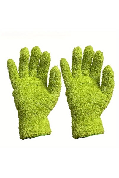 Choice green 1 pair of ultra-fine fiber dust removal gloves - suitable for so...