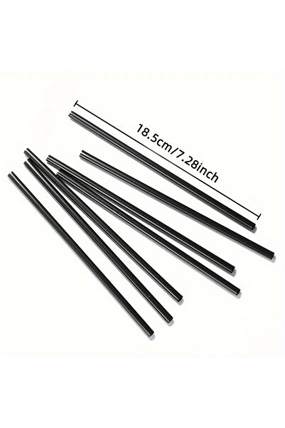 Choice 200pcs Black 50/100PCS Black Disposable Straws Straight Through Fine S...