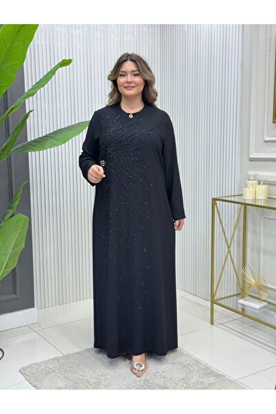 GK Stone Printed Plus Size Evening Dress