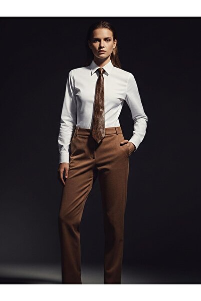 RİVUS Crocodile Leather Tie - Brown