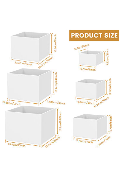 Choice حاملات طعام أكريليك بيضاء كبيرة الحجم، 6 قطع أو 3/6 قطع، قابلة للتكديس...