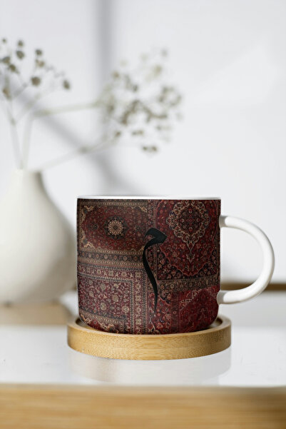 EYBaskı Tasarım Colorful Patterned Porcelain Mug -Prayer Detail-