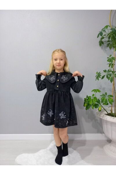 NURTOPU Girl's Dress Set with Jeans, Super Quality Cotton Fabric, Transitiona...