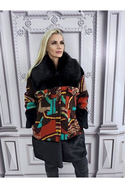 MAXORA SHOP Premium wool jacket with eco-fur collar