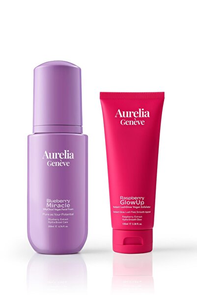 Aurelia Genève Double Berry Glass Skin Set - Nemlendirici Vegan Yüz Temizleme...