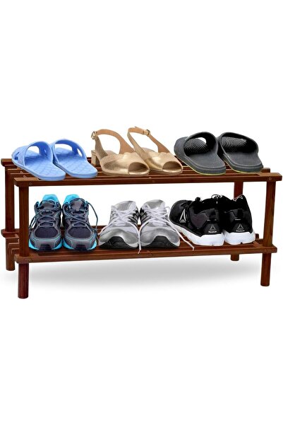 Feelings Wooden Shoe Rack 2 Tier 63cm