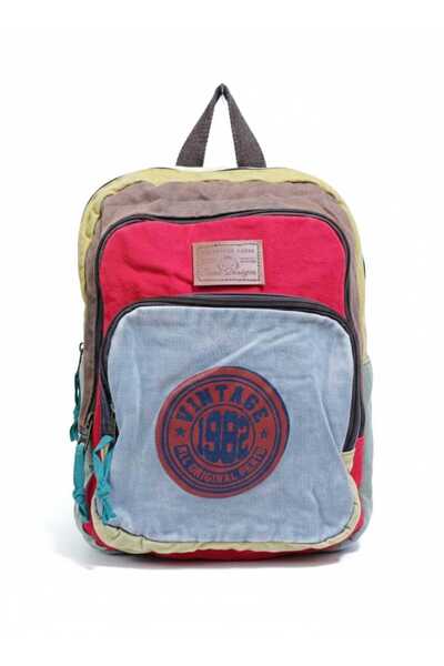 old cotton cargo NEW PATCHWORK RENKLİ Sırt Çantası
