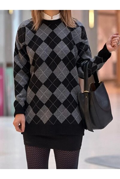 MİRVE BUTİK BAKLAVA PATTERNED SWEATER