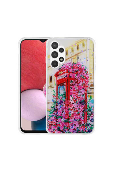 Oyo Store غطاء جوال جالاكسي A13 4G بنمط لامع مع حماية للكاميرا غطاء جوي كريتي...