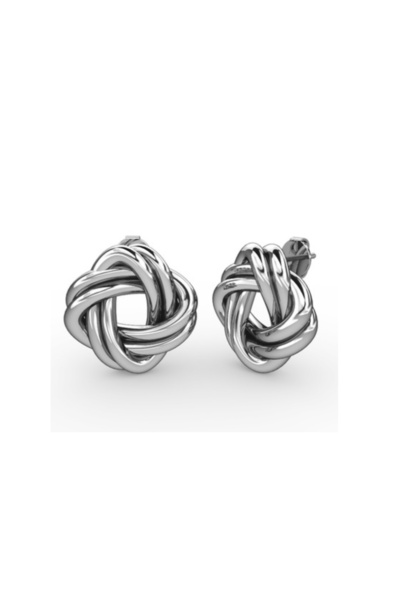 Liora Double Knot Wrap Model Silver Silver Color Earrings