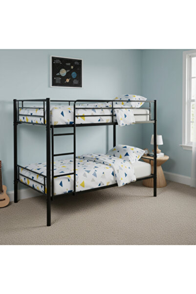 Icon Living Durable Rectangular Metal Bunk Bed 90 x 200cm