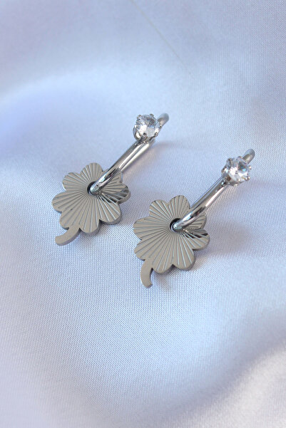 blackpure 316L الصلب الفضة اللون الزركون حجر المرأة الهجرة القرط