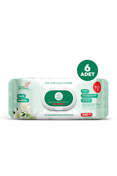 YÜZEY TEMİZLİK HAVLUSU 100 'LÜ LİLYUM FERAHLIĞI 6X100