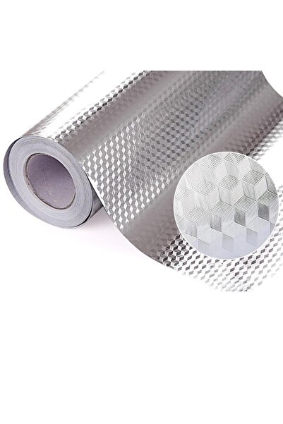 TodayShop Folie autoadezivă argintie pentru bucătărie 60x300cm - rezistentă l...