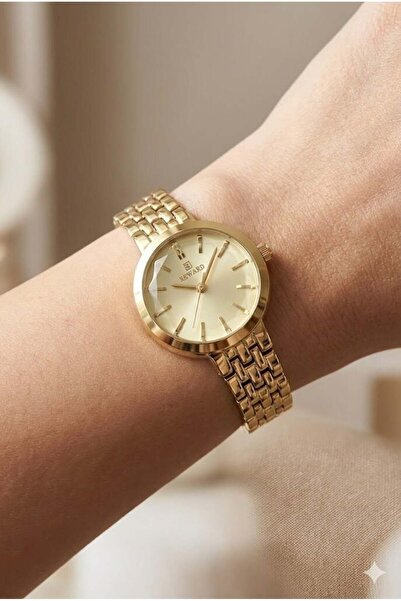 Reward Kadın Kol Saati | 22 mm Altın Renk Çelik Kasa ve Kordon, Mineral Cam, ...