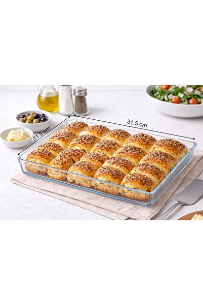 Noah Exclusive Heat-Resistant Optical Rectangular Oven Tray-31.5 cm X 21.5 Cm...