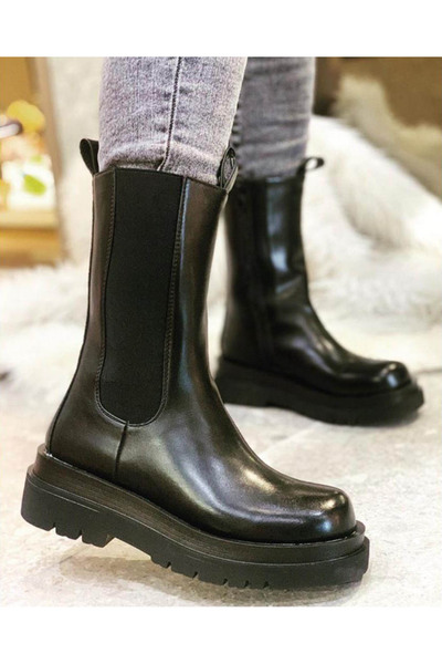 MANGATA Ghete de Dama Negre Casual cu Elastic
