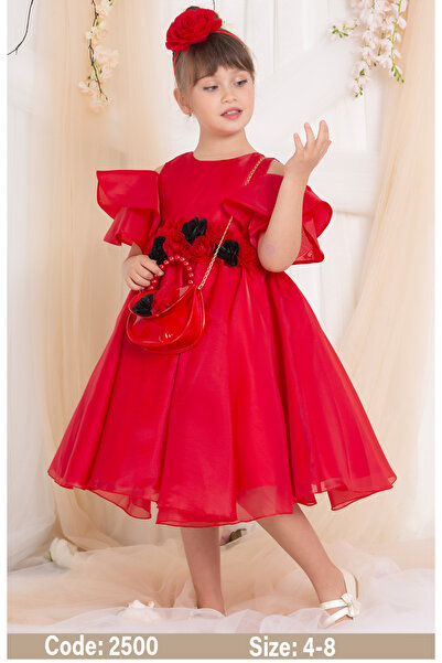 SÜSLÜ PİNK KİDS GIRL EVENING DRESS