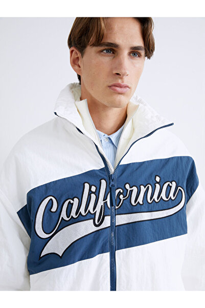 LC Waikiki White Comfortable Fit Mock Neck Men's Coat