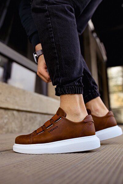 Mhoda Shoes حذاء رياضي رجالي غير رسمي من الجلد المرن طراز RLX-253 CBT - لون أسمر