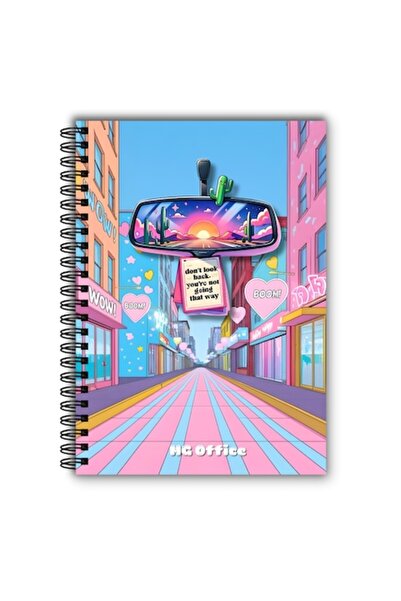 MG Office Dictando Notebook A5 Spiral 80 Sheets, Don't Look Back, MG Office, ...