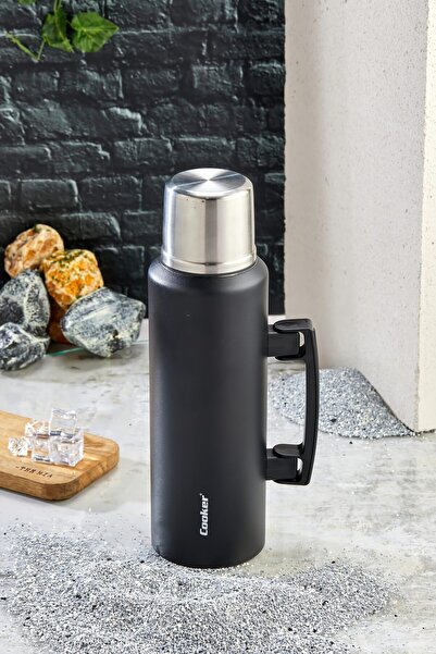 VENETTO 1.5 Liter Double Wall Steel Thermos -24 Hours Hot, 48 Hours Cold (Cam...