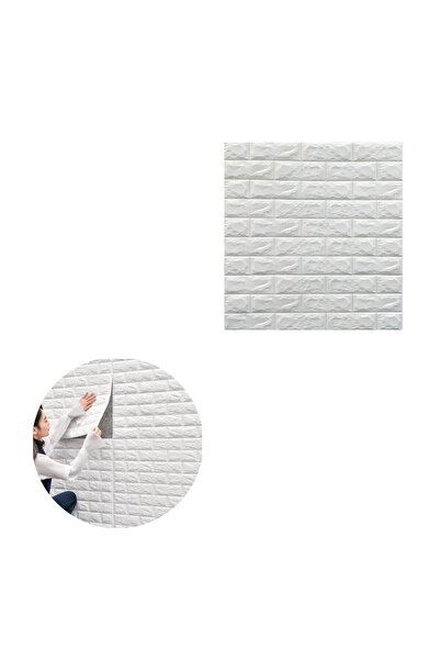 TodayShop Tapet autoadeziv 3D alb cărămidă - Design modern pentru perete inte...