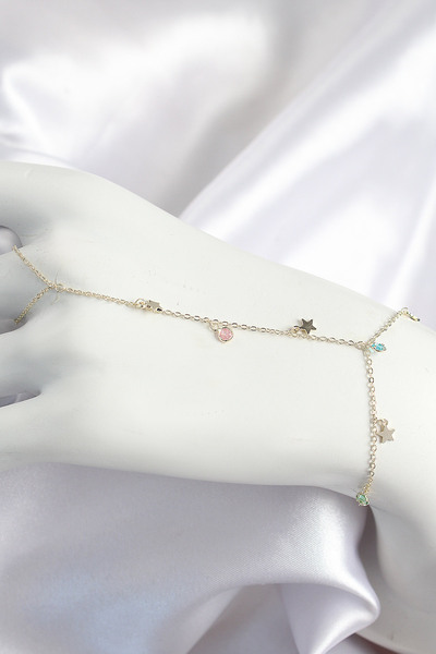 blackpure Brass Colored Zircon Stone Hanging Star Model Gold Color Women's Sh...