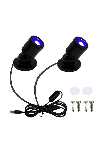 Choice 2 pcs 2/3/4/6/8 Black light spotlights, ultraviolet LED spotlights, ca...