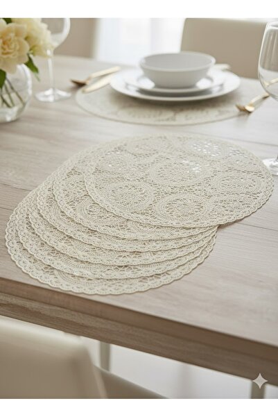 Mutfika Supla 6'lı Set 36 cm - Kolay Temizlenebilir Tabak Altlığı - Mutfak ve...