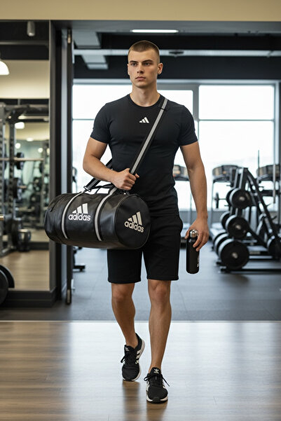 Gözde Mağazacılık Printed Leather Cylinder Sports Bag