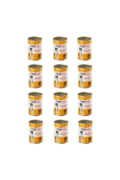 Pawmas tavuklu yetişkin köpek konservesi 400 gr x 12adet