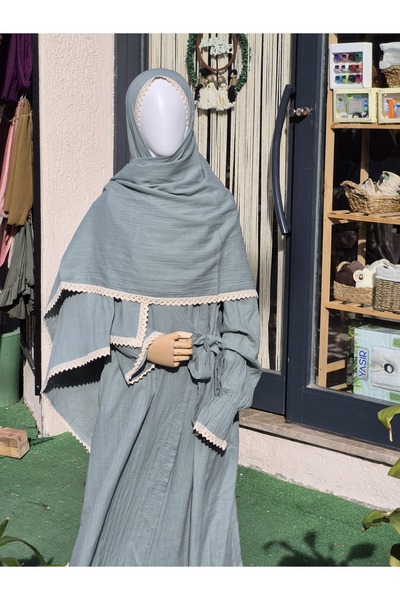 Nurul kisve ثوب صلاة من الموسلين وغطاء رأس