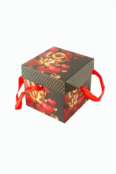 Bijuteri Net صندوق هدايا مربع مكتوب عليه الحب 10 سم