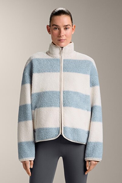 Oysho Çizgili suni yün Bomber ceket