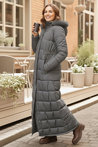benguen Hooded Quilted Jacket O2005 Gray